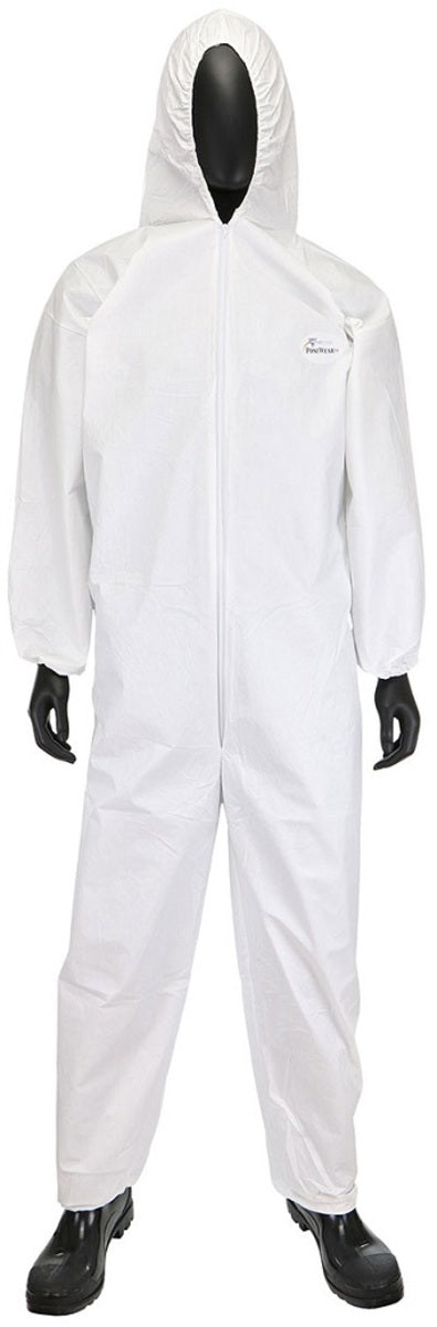 RADNOR™ Medium White Posi-Wear® BA™  Disposable Coveralls