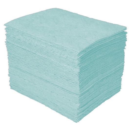 Brady® 12" X 12" Universal Plus Green MMM (Meltblown-Meltblown-Meltblown) Polypropylene Absorbent Pad