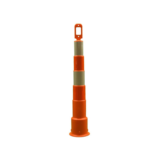 Cortina Safety Products 8" X 8" X 50" Orange Polyethylene Grip N'Go Channelizer