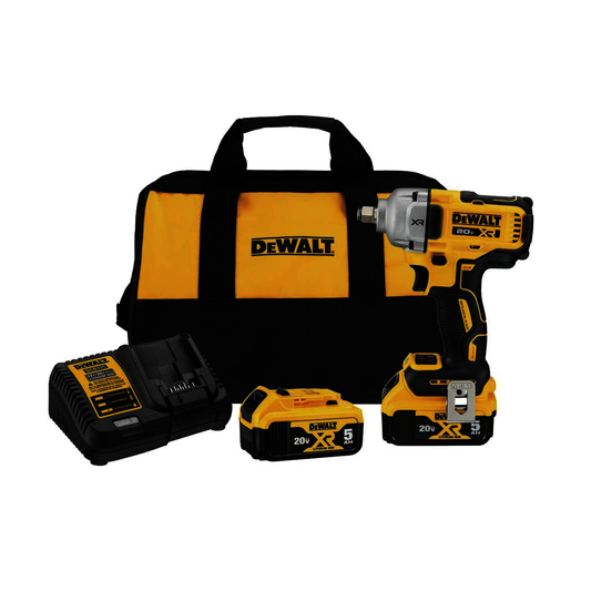 DEWALT® Yellow 20V MAX* XR® Mid-Range Impact Wrench With Hog Ring Anvil