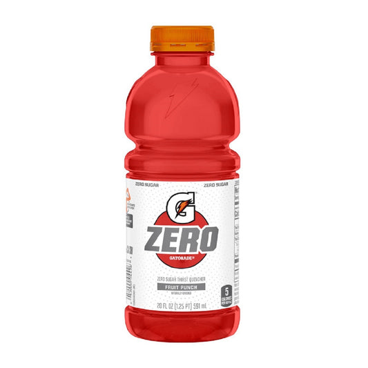 Gatorade® 20 Ounce Fruit Punch Flavor Zero Ready To Drink Bottle Zero Sugar Electrolyte Drink