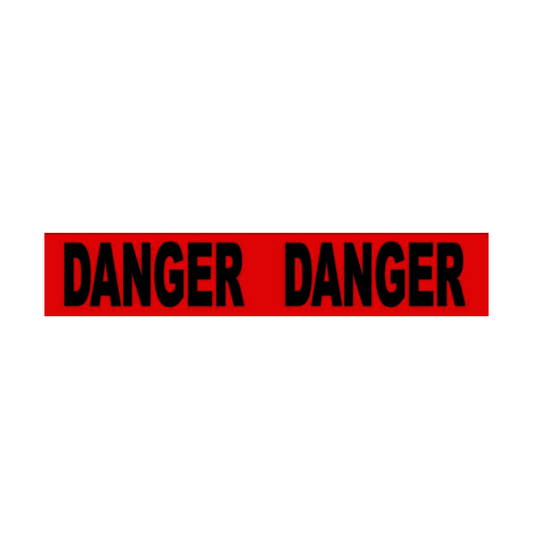 NMC™ 3" X 1000' Black/Red 3 mil Polyethylene Barricade Tape "DANGER DO NOT CROSS"