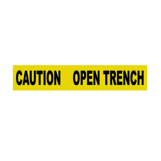 NMC™ 3" X 1000' Black/Yellow 3 mil Polyethylene Barricade Tape "CAUTION OPEN TRENCH"