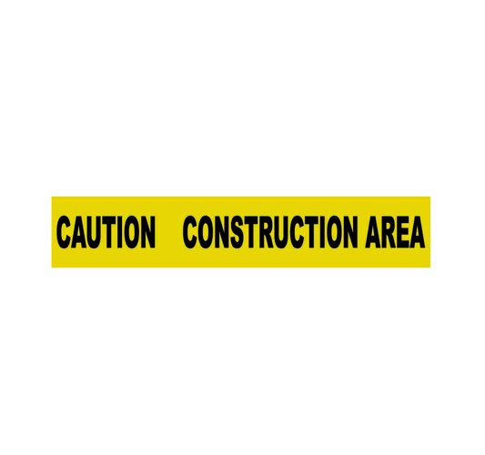 NMC™ 3" X 1000' Black/Yellow 3 mil Polyethylene Barricade Tape "CAUTION CONSTRUCTION AREA"