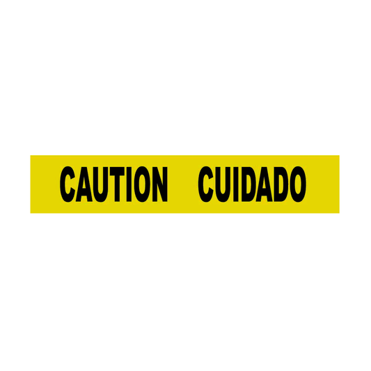 NMC™ 3" X 1000' Black/Yellow 3 mil Polyethylene Barricade Tape "CAUTION CUIDADO"