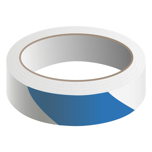 NMC™ 2" X 108' Blue/White 6 mil Vinyl Floor Marking Tape