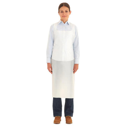 Ansell 28" X 55" White AlphaTec® 56-210 Polyethylene Disposable Aprons