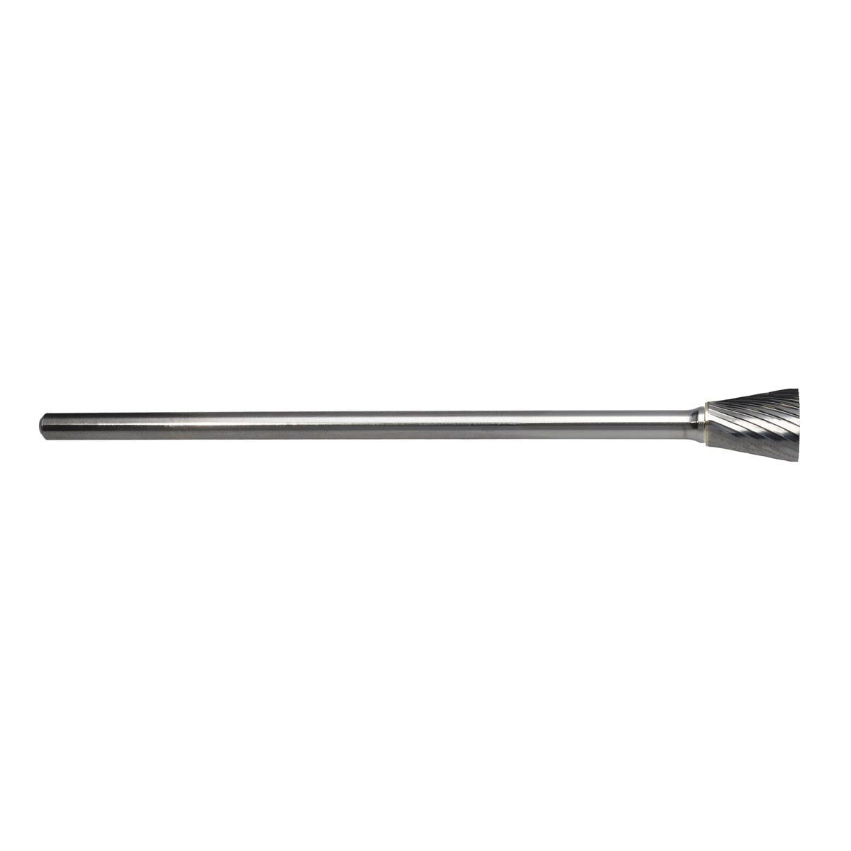 RADNOR™ SN-4L6SC 1/2" X 1/2" Inverted Cone Shape Single Cut Carbide Burr