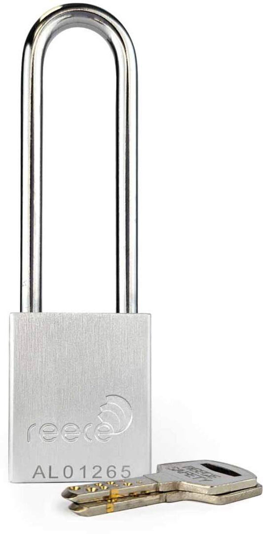 Reece Safety Silver Anodized Aluminum Padlock (Keyed Alike)