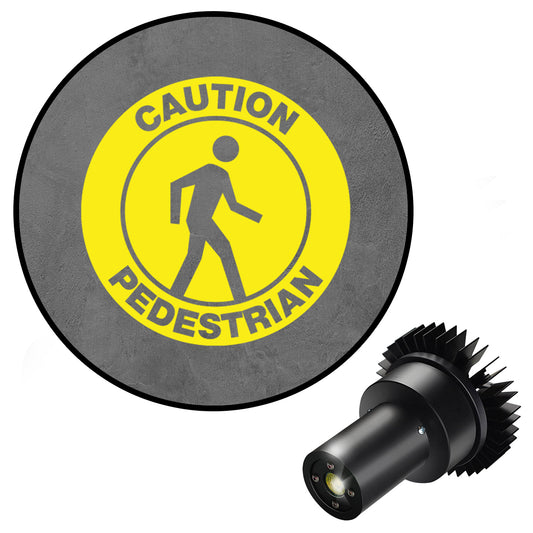 Visual Workplace Inc 25W Yellow Caution Pedestrian Symbol Virtual Safety LED Projector