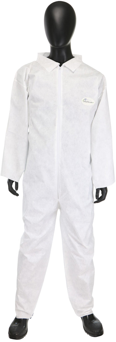 RADNOR™ Medium White Posi-Wear® M3™  Disposable Coveralls