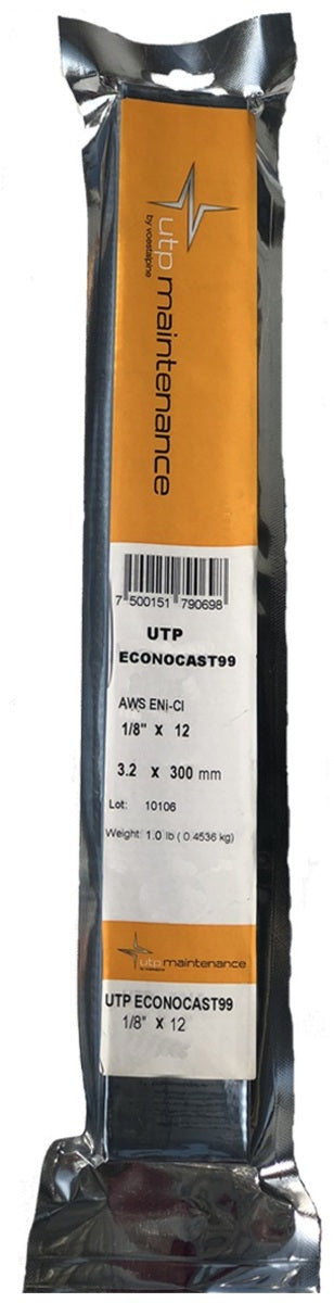 1/8" UTP ECONOCAST 55 Maintenance Alloy Stick Electrode 1 lb Display Pouch Vacuum Sealed