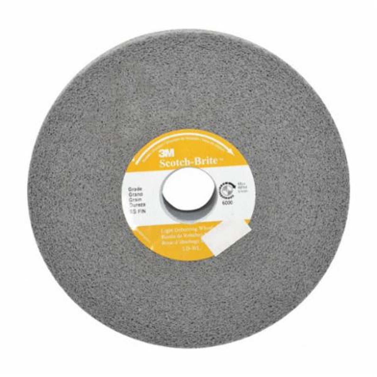 3M™ 048011-01675 Scotch-Brite™ Light Deburring Wheel,  6"x 1"x 1" Center Hole, Fine Grade, (Per Each)