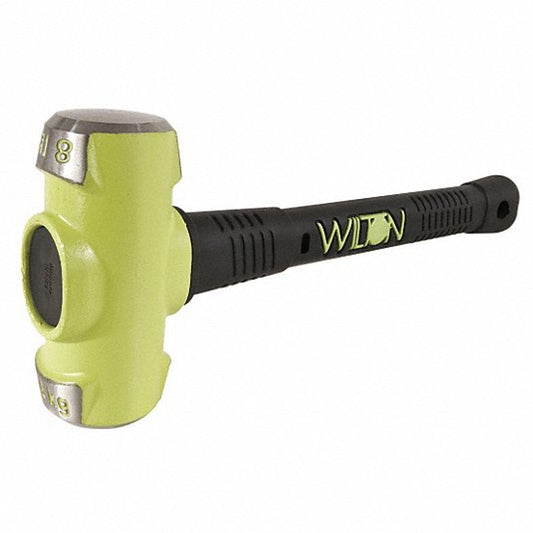 Wilton 20816 Double Face Sledge Hammer, 8 lb Head Weight, 2 1/2 in Head Width, 16 in Overall Length