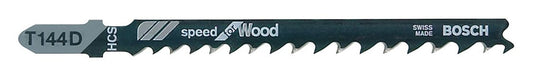 Bosch T144D100  4", 6TPI, HCS, T-Shank Jigsaw Blade (100/PK) (Per Pack)