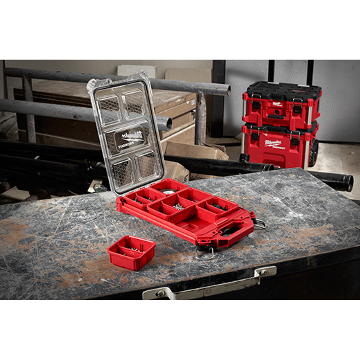 Milwaukee Tool 48-22-8436 PACKOUT 5-Compartment Low-Profile Compact Organizer