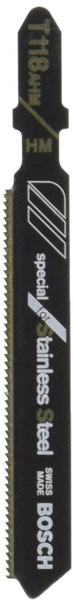 Bosch T118AHM3  3-1/4", 24TPI, Carbide Edge Special for Stainless Steel T-Shank Jig Saw Blade (3/PK) (Per Pack)