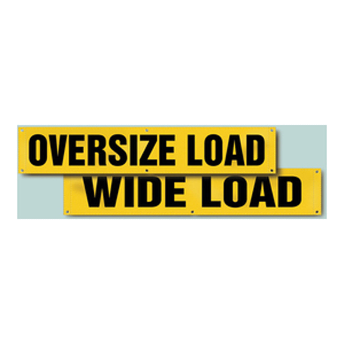 Accuform Signs® 12" X 72" Black/Yellow Reinforced Vinyl Banner "OVERSIZE LOAD/ WIDE LOAD"