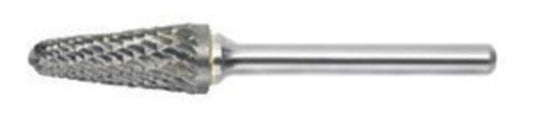 RADNOR™ SL-3DC 3/8" X 1 1/16" Radius Cone Shape Double Cut Carbide Burr