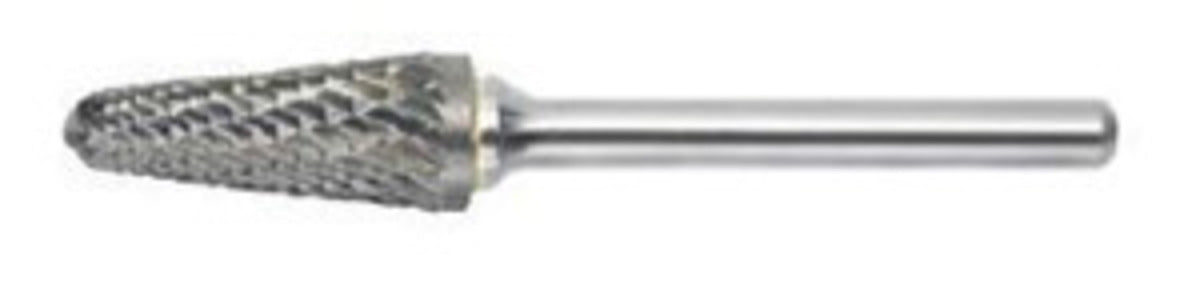 RADNOR™ SL-3L6DC 3/8" X 1 1/16" Radius Cone Shape Double Cut Carbide Burr