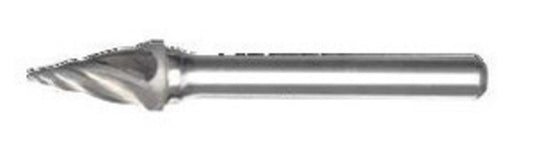 RADNOR™ SM-1L6FM 1/4" X 1/2" Pointed Cone Shape Aluminum Cut Carbide Burr