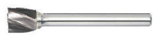 RADNOR™ SN-1L6FM 1/4" X 5/16" Inverted Cone Shape Aluminum Cut Carbide Burr