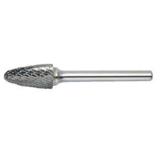 RADNOR™ SF-5SC 1/2" X 1" Radius Tree Shape Single Cut Carbide Burr