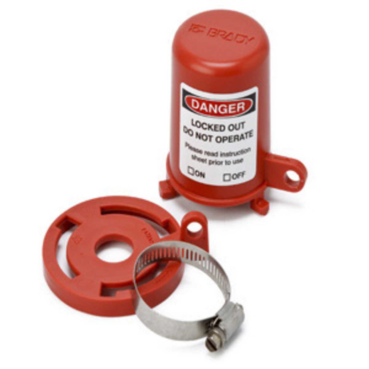 Brady® 3" X 3.21" Red Polypropylene Lockout Device "DANGER LOCKED OUT DO NOT OPERATE"