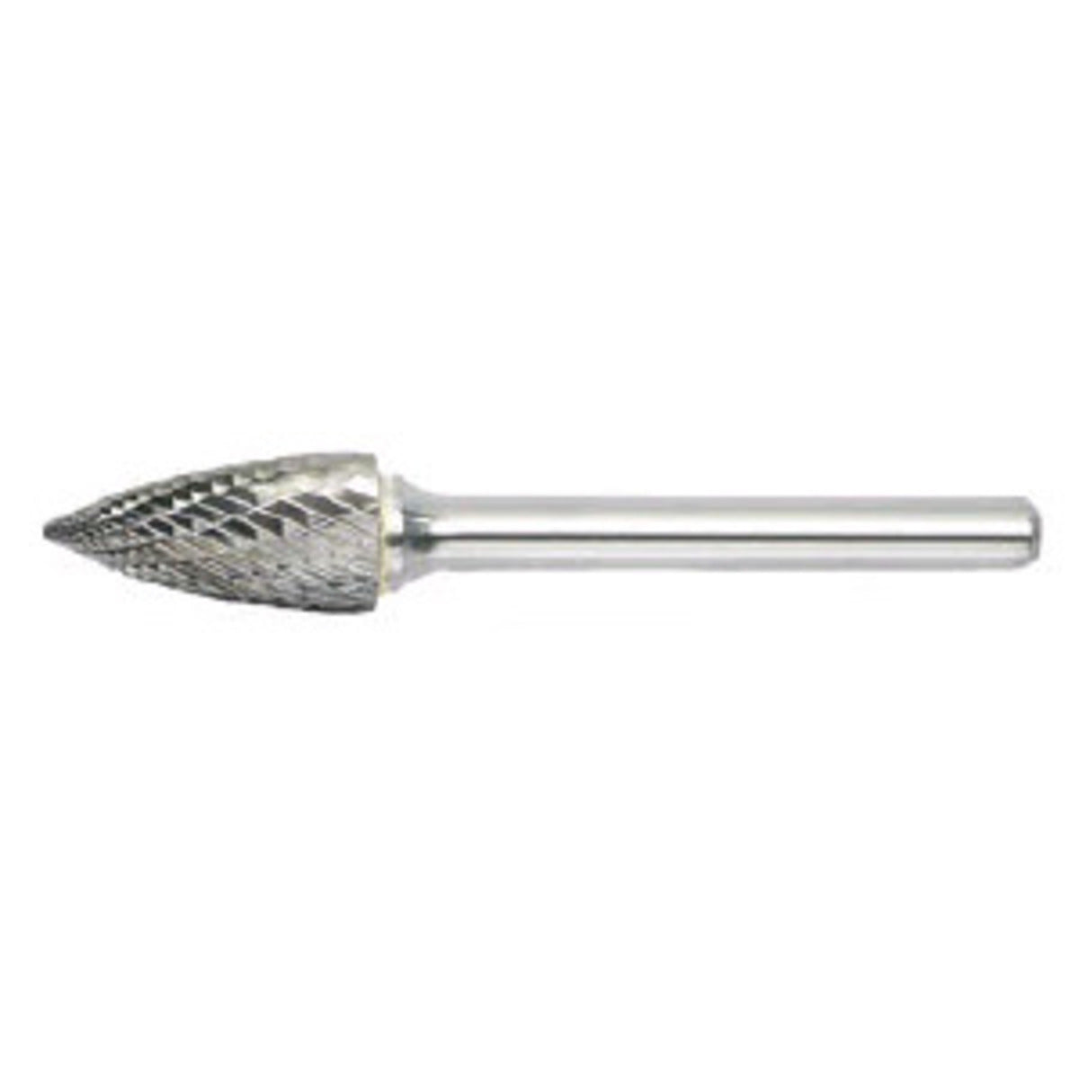 RADNOR™ SG-3L6DC 3/8" X 3/4" Pointed Tree Shape Double Cut Carbide Burr