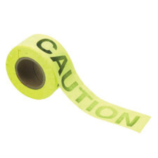 Brady® 3" X 135' Black/Yellow Cotton Biodegradable Barricade Tape "CAUTION"