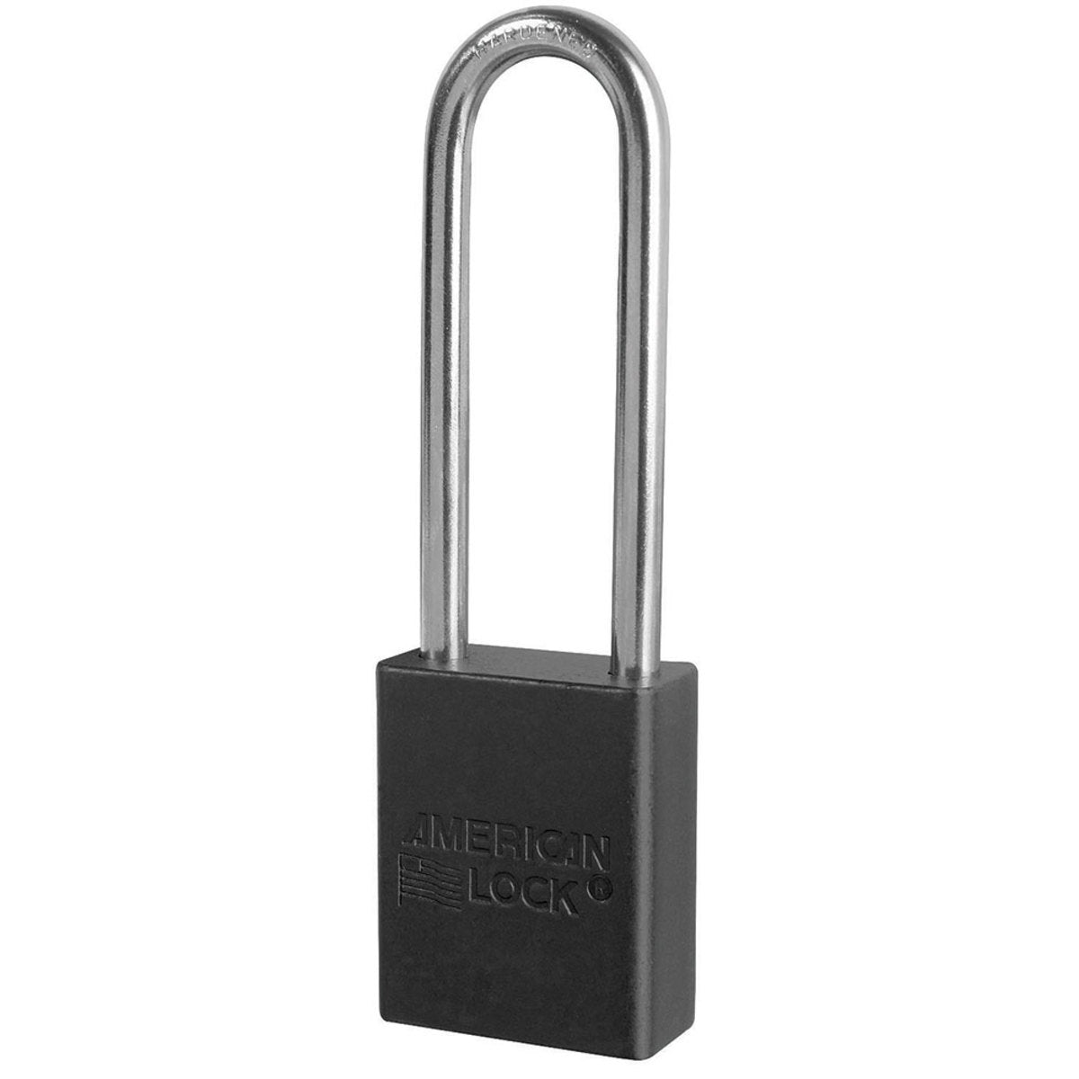 American Lock® Black Anodized Aluminum Lifeguard™ 6 Pin Tumbler Padlock Boron Alloy Shackle