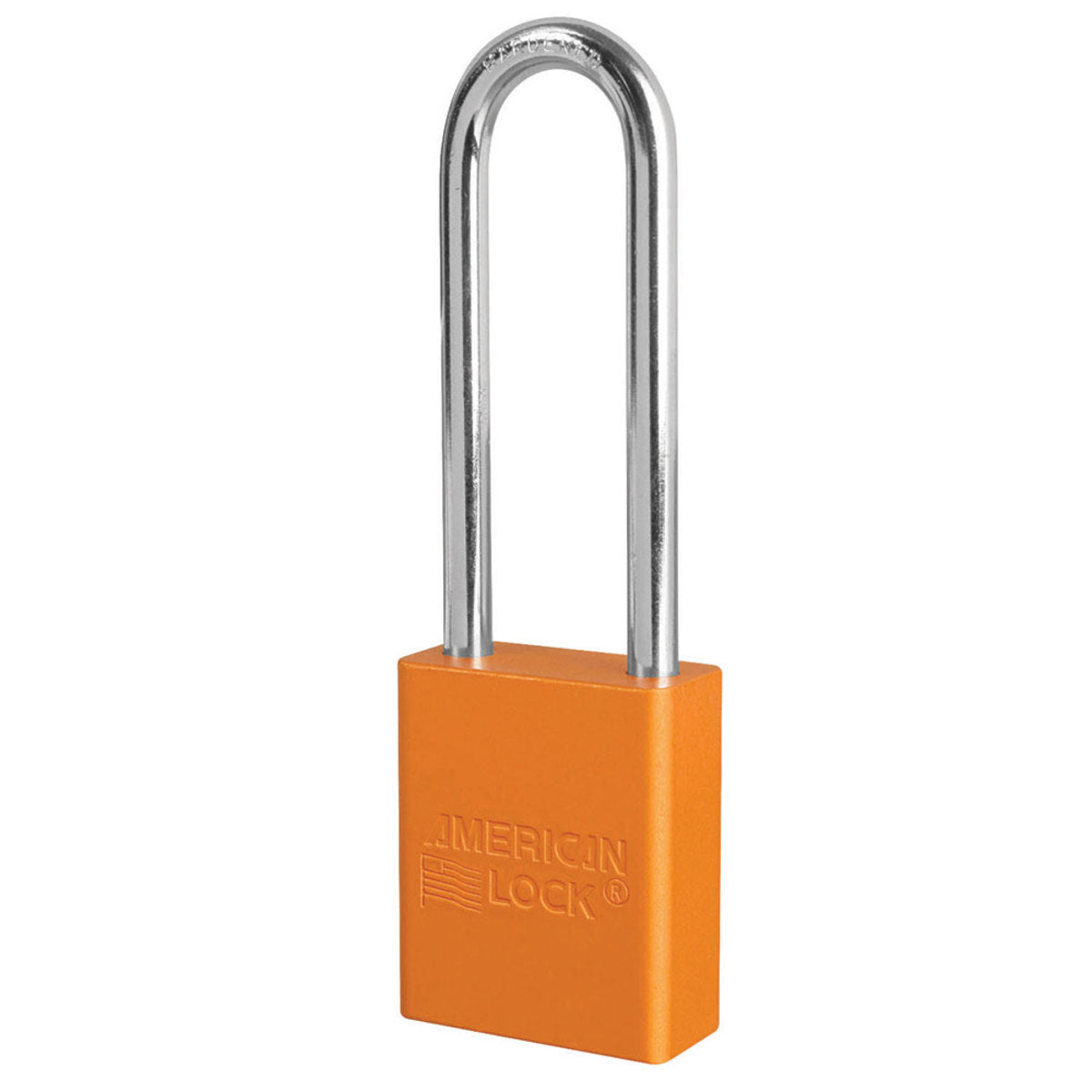 American Lock® Orange Anodized Aluminum Lifeguard™ 6 Pin Tumbler Padlock Boron Alloy Shackle