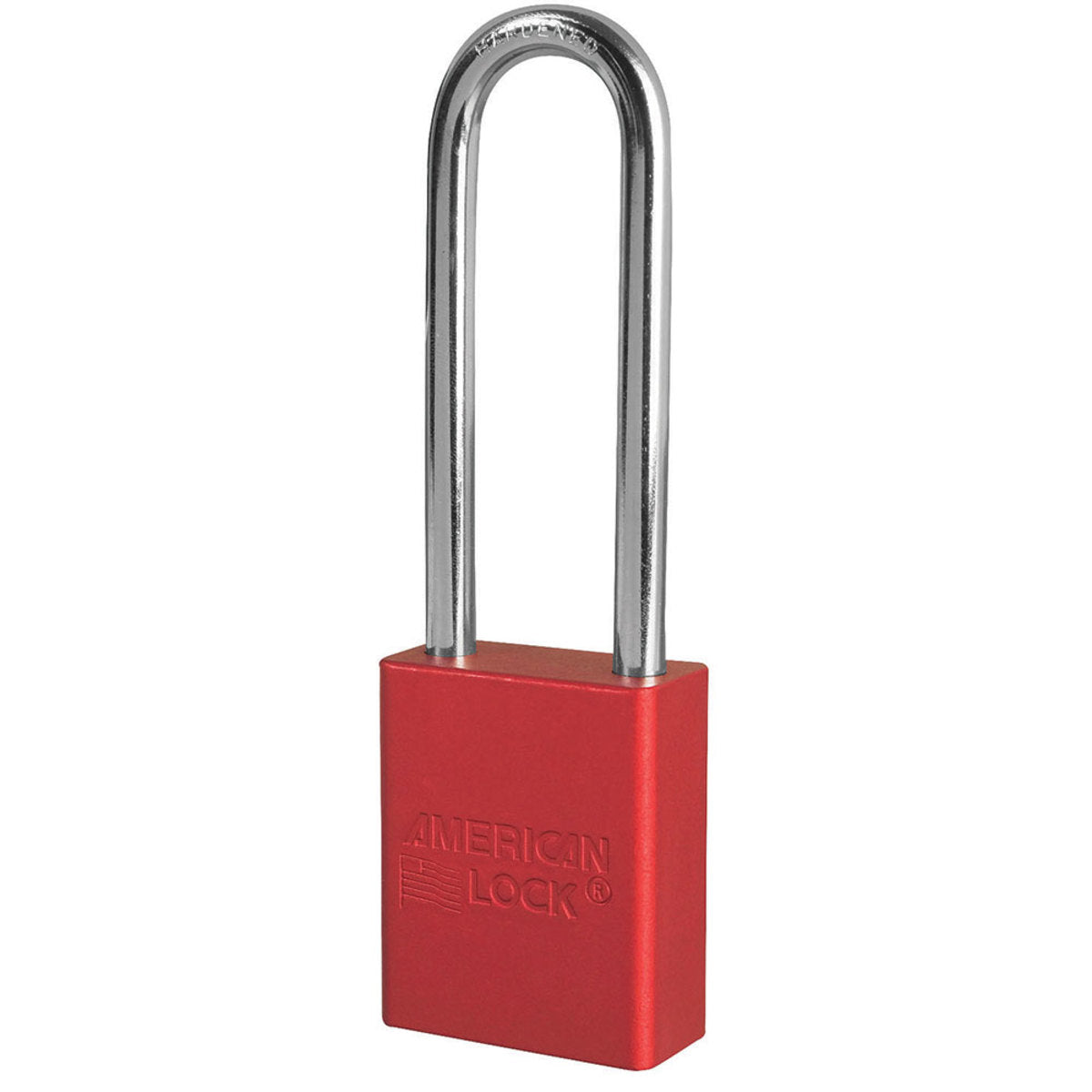 American Lock® Red Anodized Aluminum 5 Pin Tumbler Safety Padlock Boron Alloy Shackle