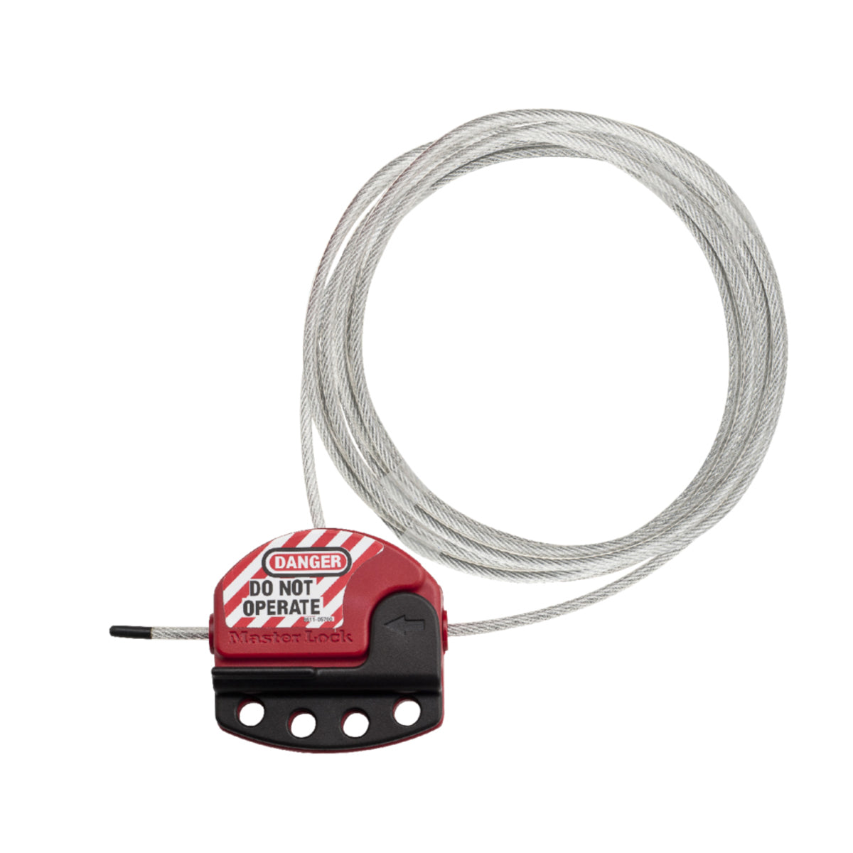 Master Lock® Red Thermoplastic Zenex™ Cable Lockout