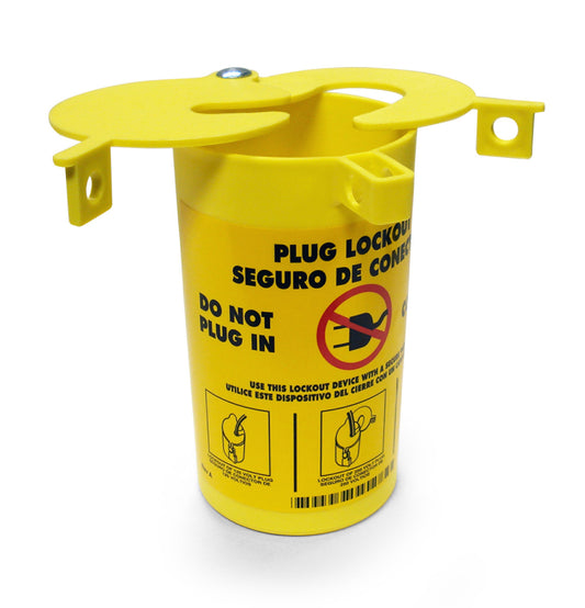 Brady® Yellow Polypropylene Lockout Device "PLUG LOCKOUT DO NOT PLUG IN"