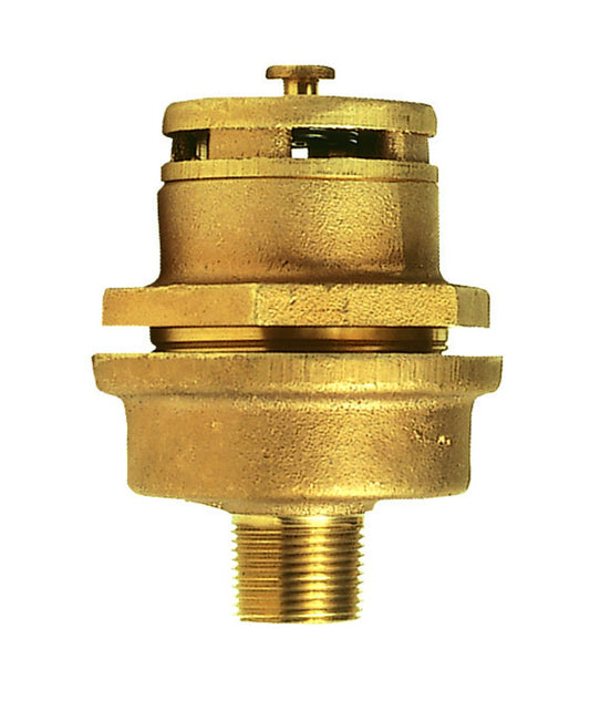 Justrite® 3/4" NPT X 2" NPS" Yellow Brass Drum Vent Adapter