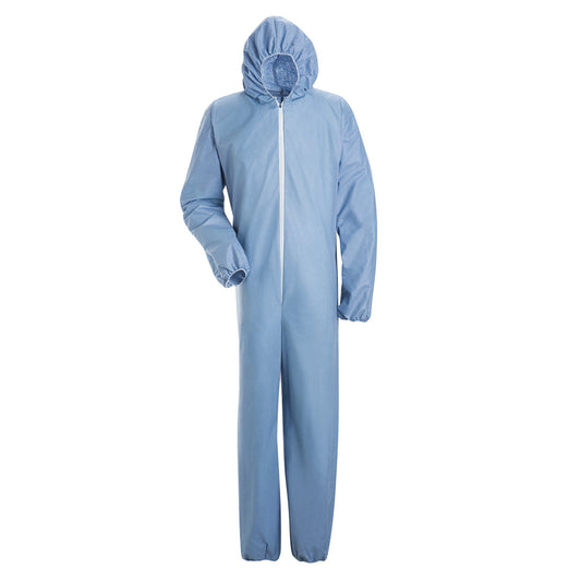 Bulwark® Medium Sky Blue PVC Coated Disposable Flame Resistant Coveralls