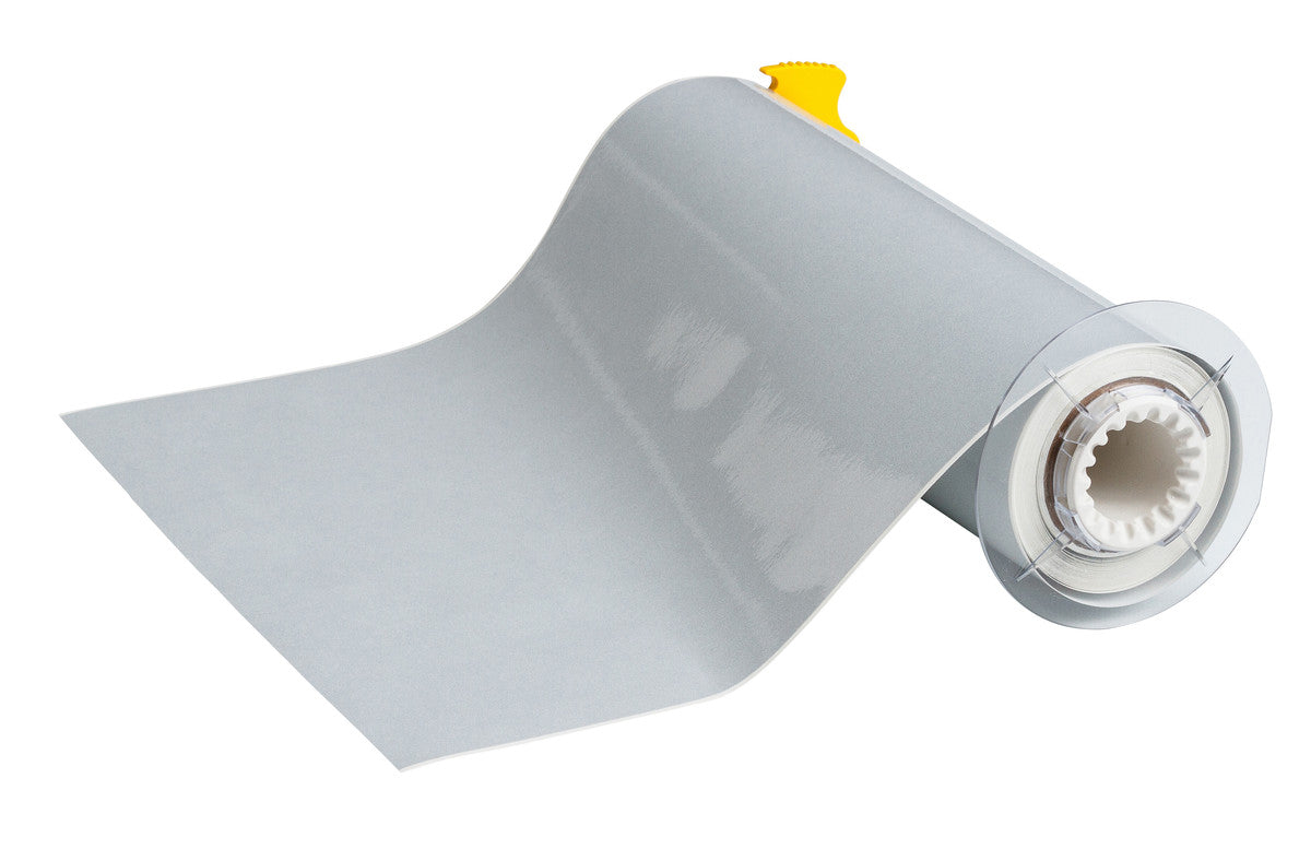 Brady® 10" X 33' Silver BBP®85 Retroreflective Plastic Label (33 ft Per Roll)