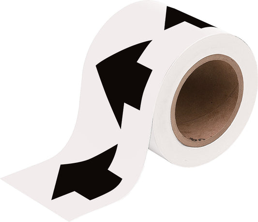 Brady® 30 yd X 4" X 30 yd Black/White Permanent Acrylic Vinyl Pipe Marking Tape (30 yd Per Roll)