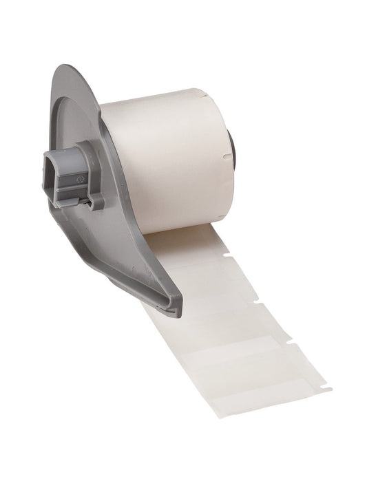 Brady® 1" X 1 1/2" White/Clear BMP®71 Flame-Retardant/Self-Laminating Vinyl Label (250 Per Roll)