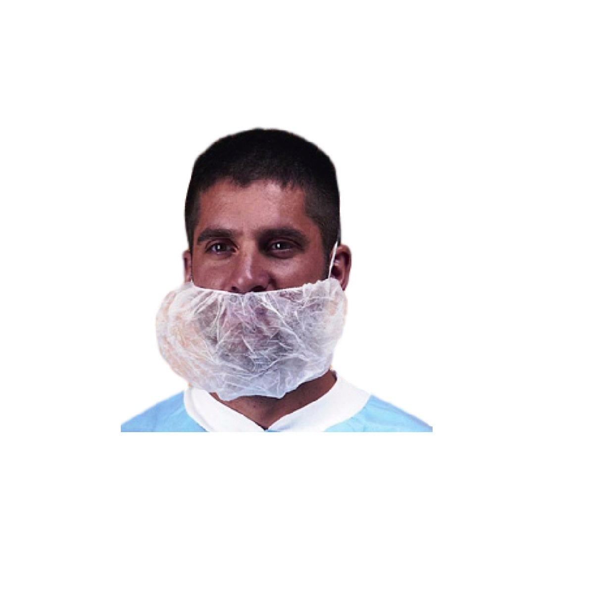 Keystone® Jumbo White Polypropylene Surgical Beard Cover ...