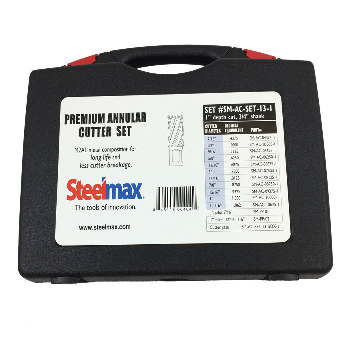 Steelmax® 7/16" - 1 1/6" X 1" Cutter Set