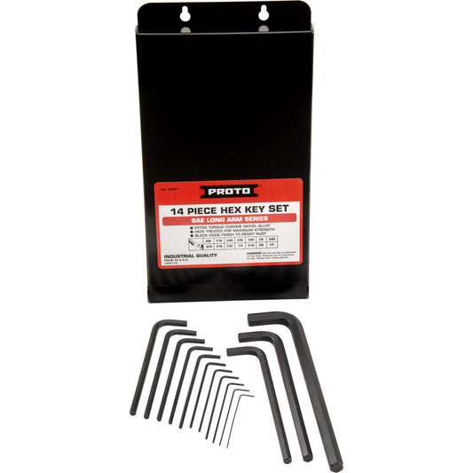 Stanley® .050" - 1/2" Proto® 14 Piece Long Hex Key Set