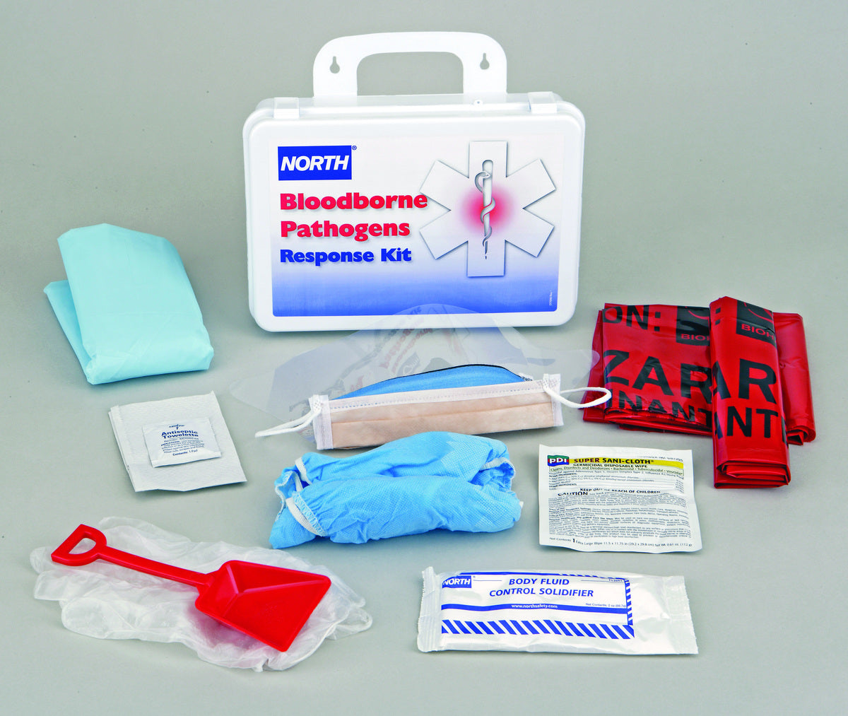 Honeywell 5 1/8" X 8" X 2 3/4" Plastic North® Bloodborne Pathogen Response Kit