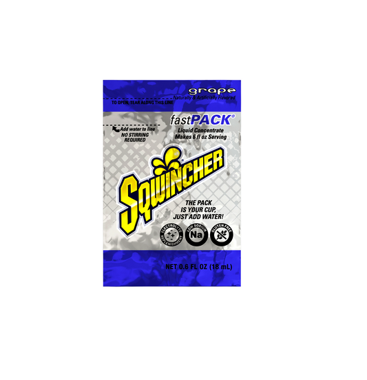 Sqwincher® .6 Ounce Grape Flavor Fast Pack® Packet Electrolyte Drink