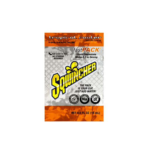 Sqwincher® .6 Ounce Tropical Cooler Flavor Fast Pack® Packet Electrolyte Drink