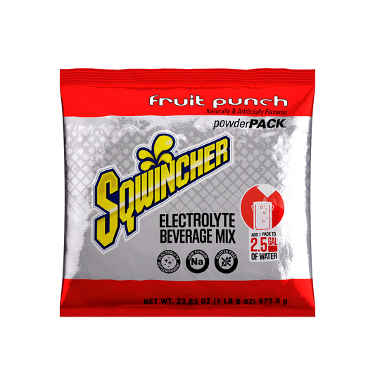 Sqwincher® 23.83 Ounce Fruit Punch Flavor Powder Pack Bag Electrolyte Drink