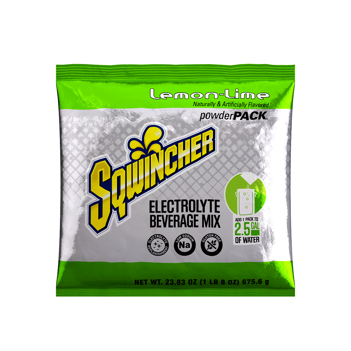 Sqwincher® 23.83 Ounce Lemon Lime Flavor Powder Pack Bag Electrolyte Drink