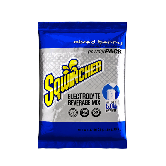 Sqwincher® 47.66 Ounce Mixed Berry Flavor Powder Pack Bag Electrolyte Drink