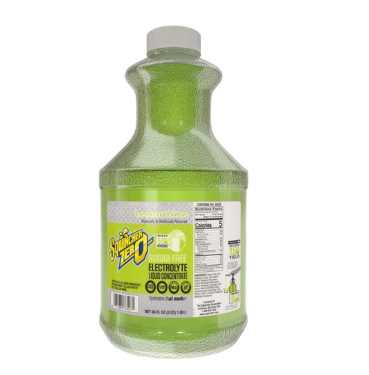 Sqwincher® 64 Ounce Lemon Lime Flavor Sqwincher® ZERO Bottle Sugar Free/Low Calorie Electrolyte Drink